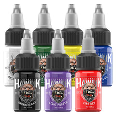 HAWINK tattoo ink set 1-2oz seven colors pigment kit with vibrant color selection for professional shading