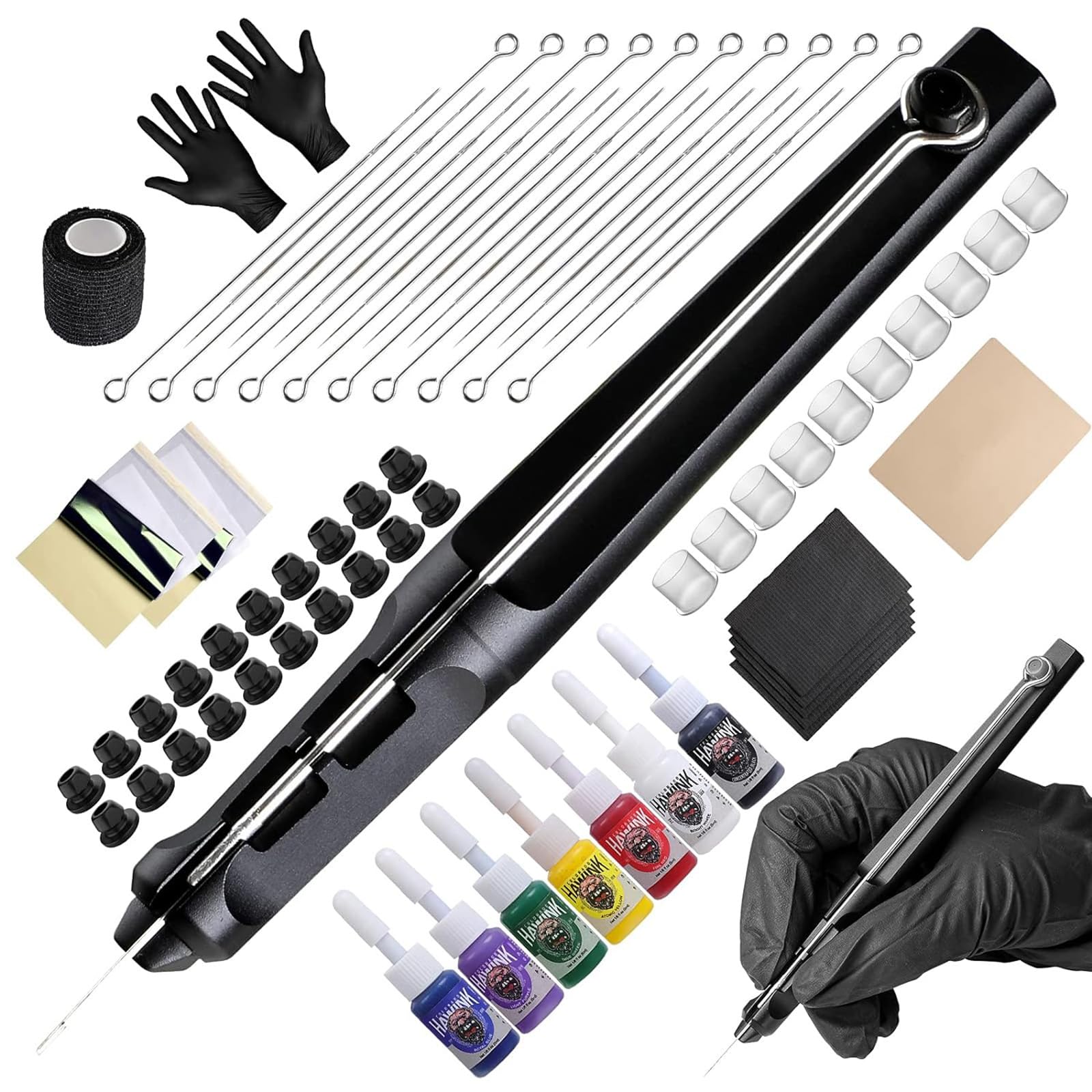 HAWINK tattoo pen kit image — beginner-friendly setup for quick practice