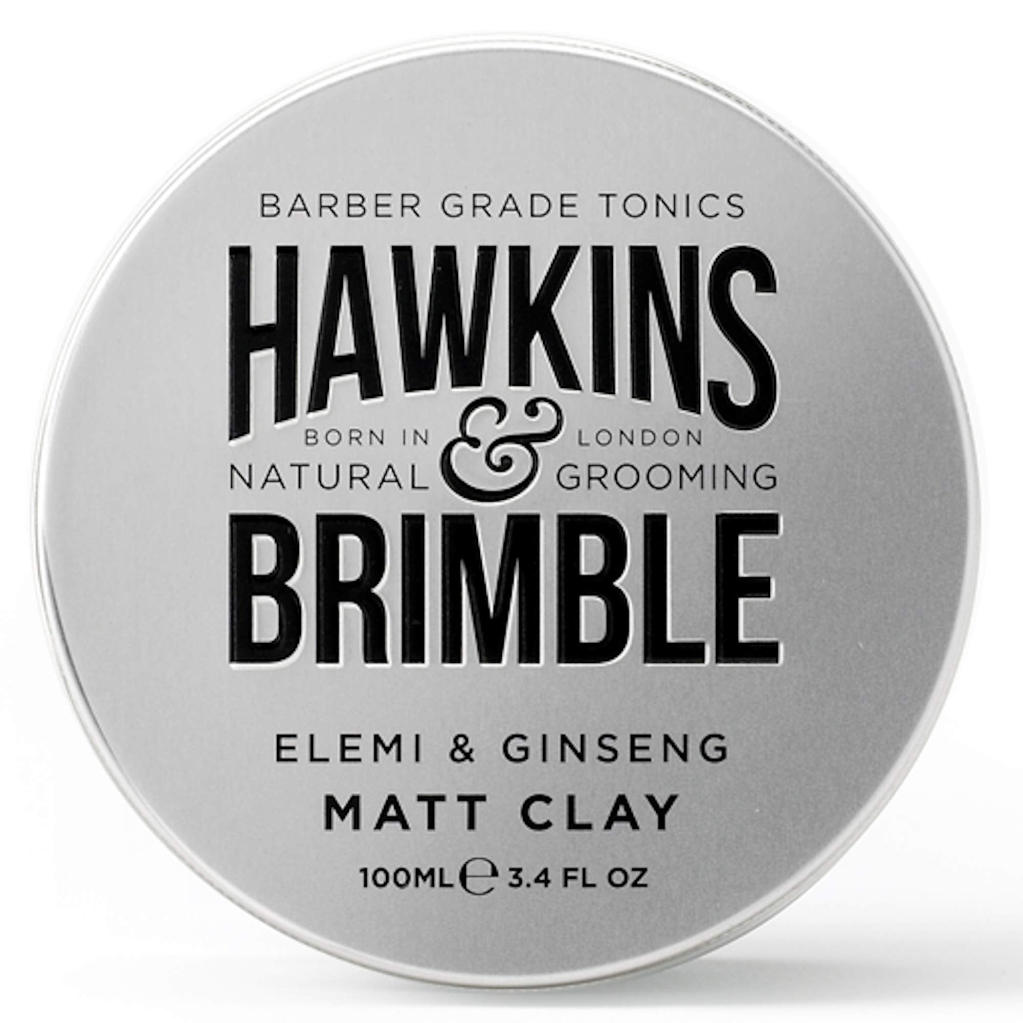 Hawkins & Brimble Matt Clay bottle-dispense shows long-lasting matte hold for all-day style