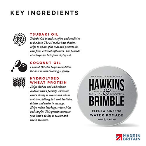 Hawkins & Brimble pomade swatch shows texture and consistency for easy styling