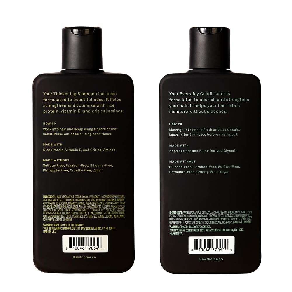 Hawthorne packaging emphasizes vegan, cruelty-free, clean-label values.