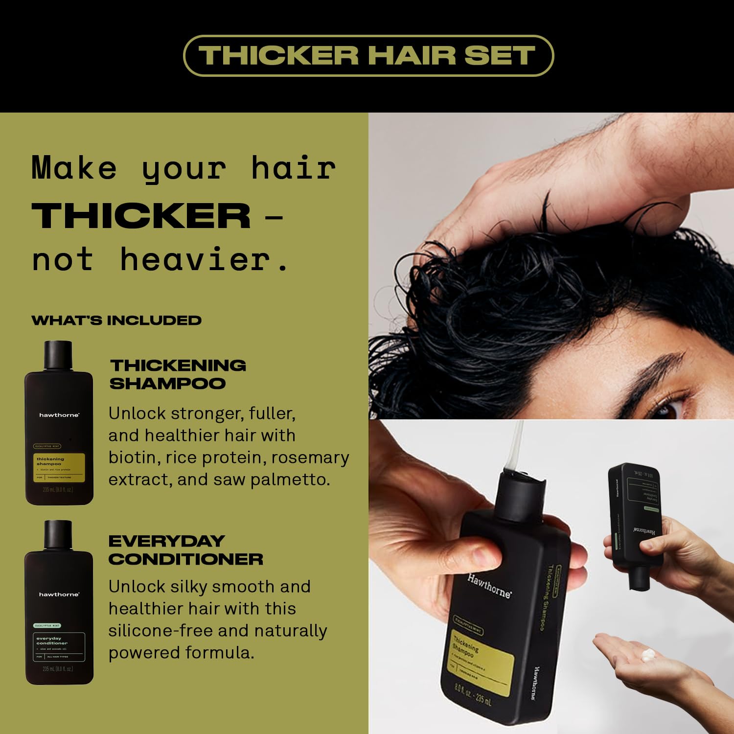Hawthorne Everyday Conditioner tube nourishes and detangles healthier strands.