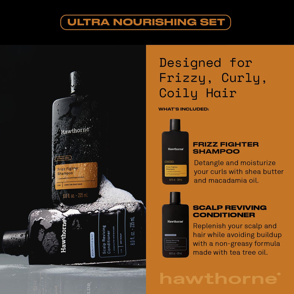 Hawthorne Ultra Nourishing Conditioner bottle showing scalp cooling, moisture-rich care
