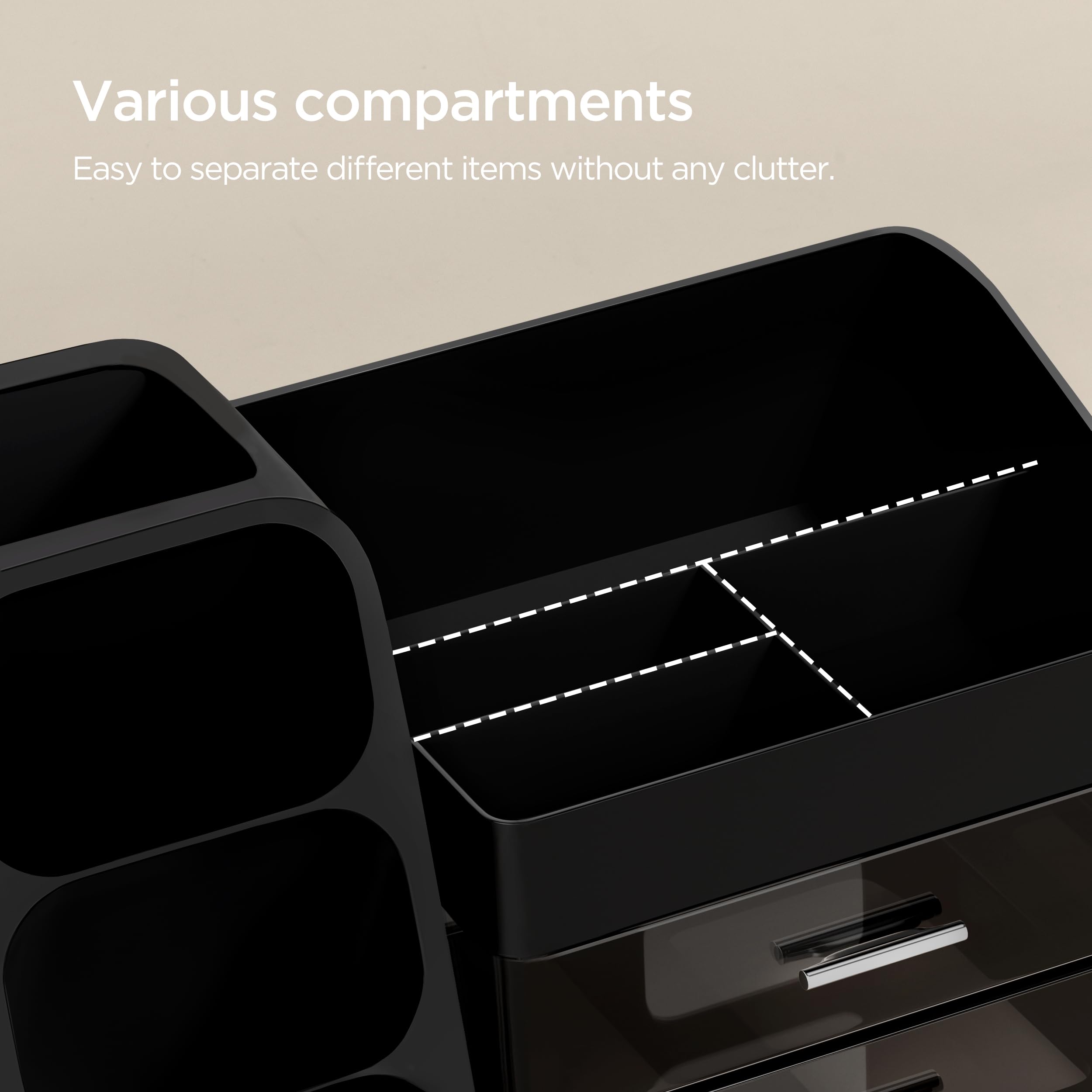 HBlife organizer easy-to-clean surface keeps counters tidy and ready.