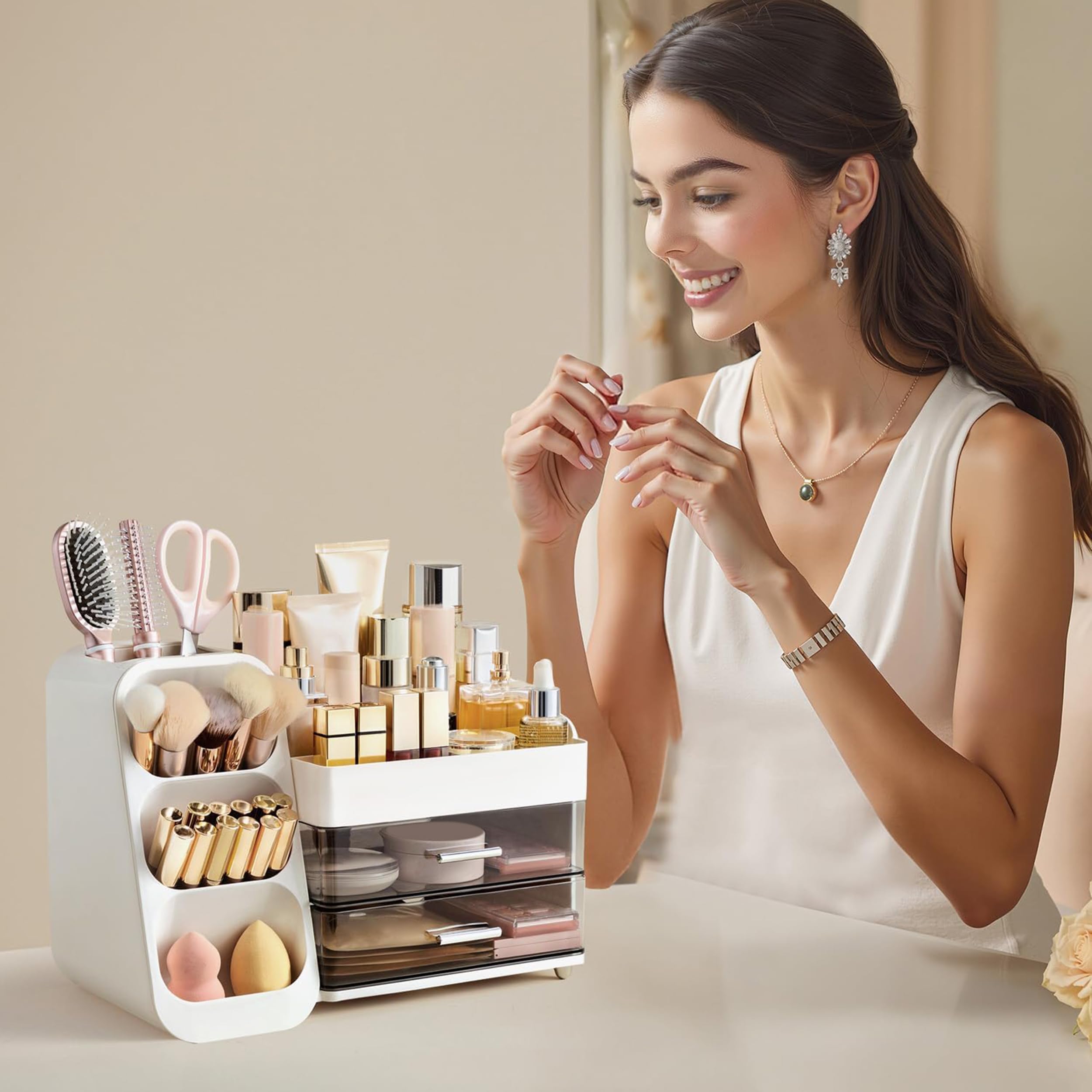 HBlife makeup organizer gift-ready packaging makes a thoughtful present for organizers.