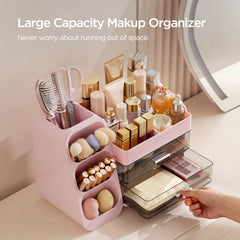 HBlife makeup organizer nail-polish-row keeps bottles visible and accessible.