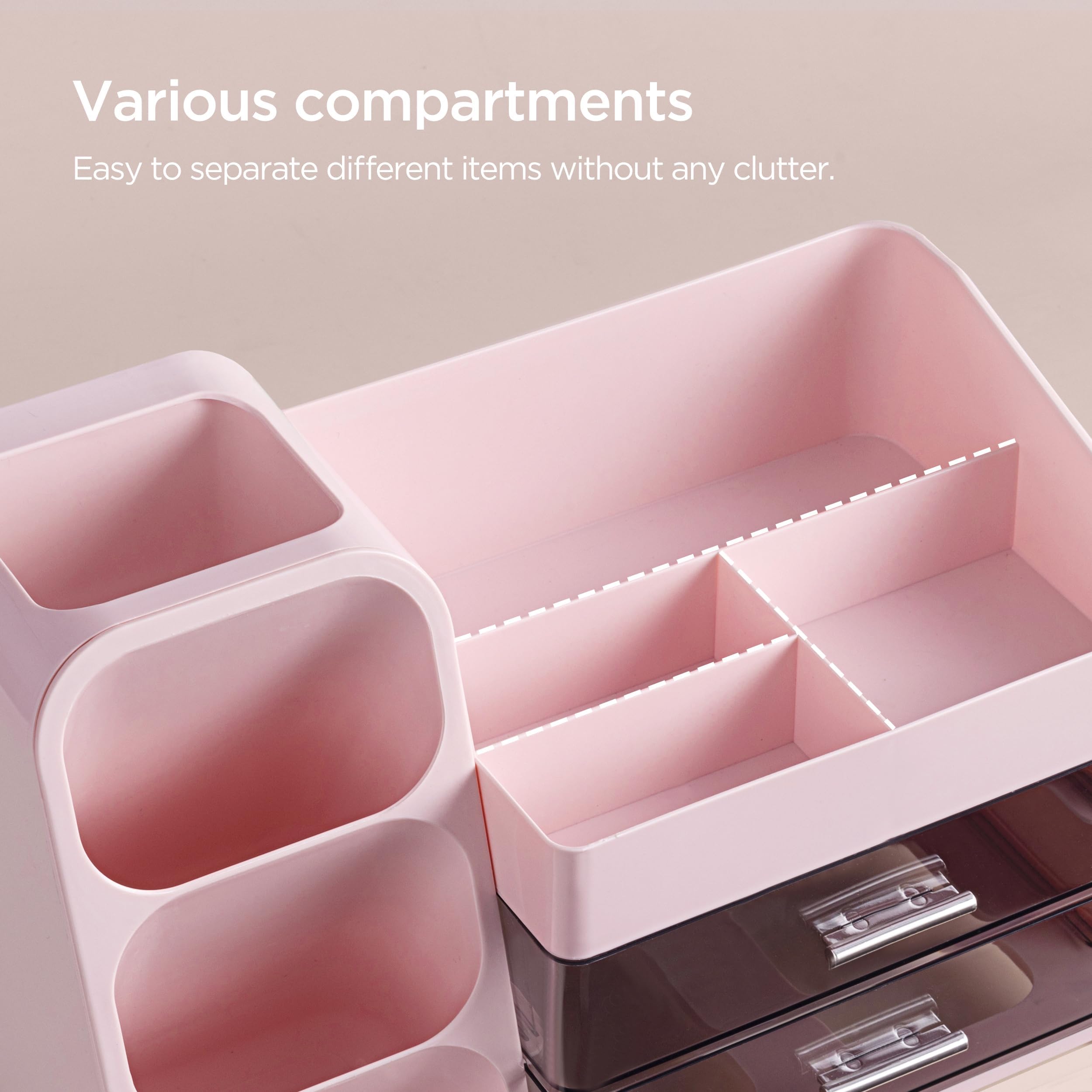 HBlife makeup organizer skincare-bottles fits skincare and toiletries neatly.