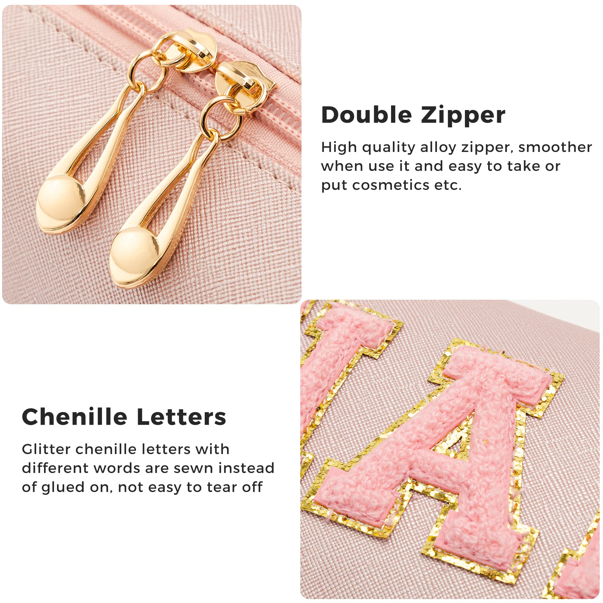 HBselect chenille letter patches add chic, distinctive look for bags.