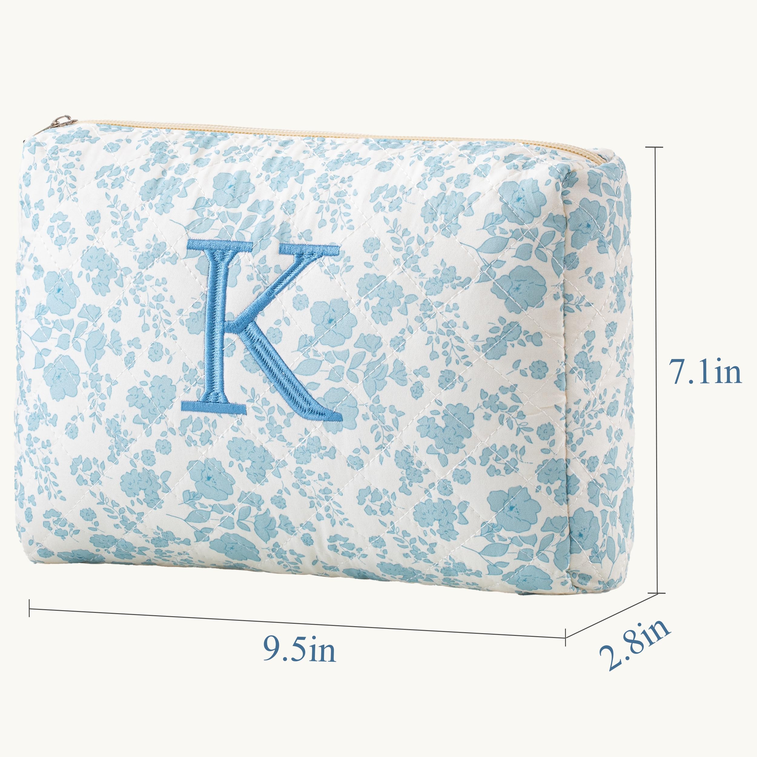 HBselect Initial Quilted Makeup Bag gift-ready packaging