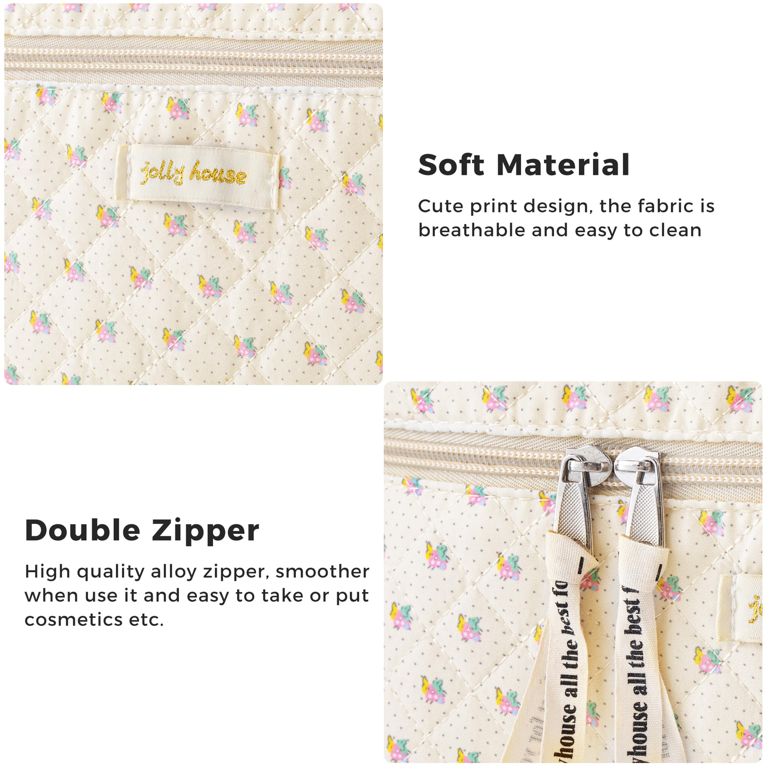 HBselect makeup bag multi-purpose organizer for cosmetics, toiletries, and stationery.