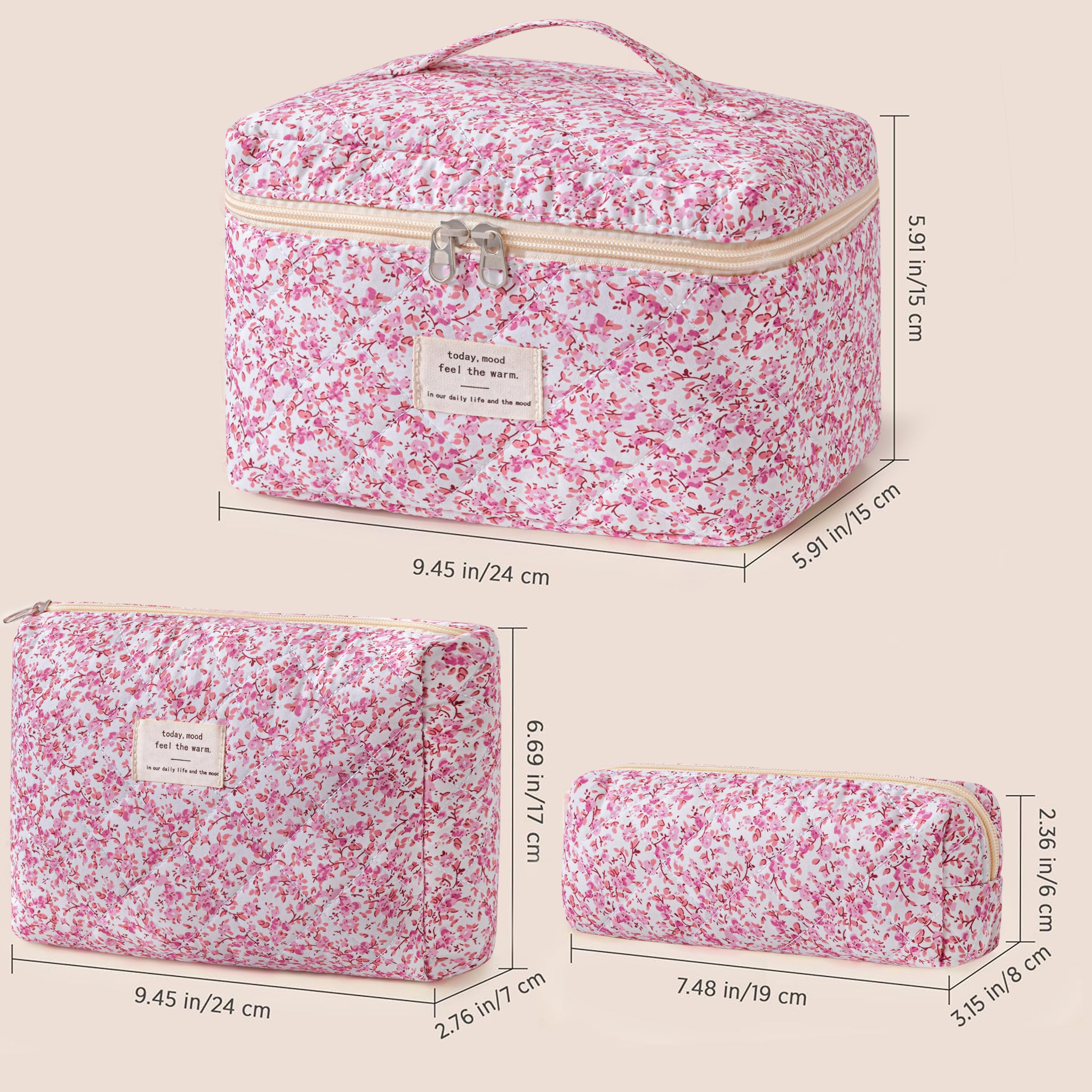 HBselect floral-pattern makeup bag looks gift-ready for special occasions.