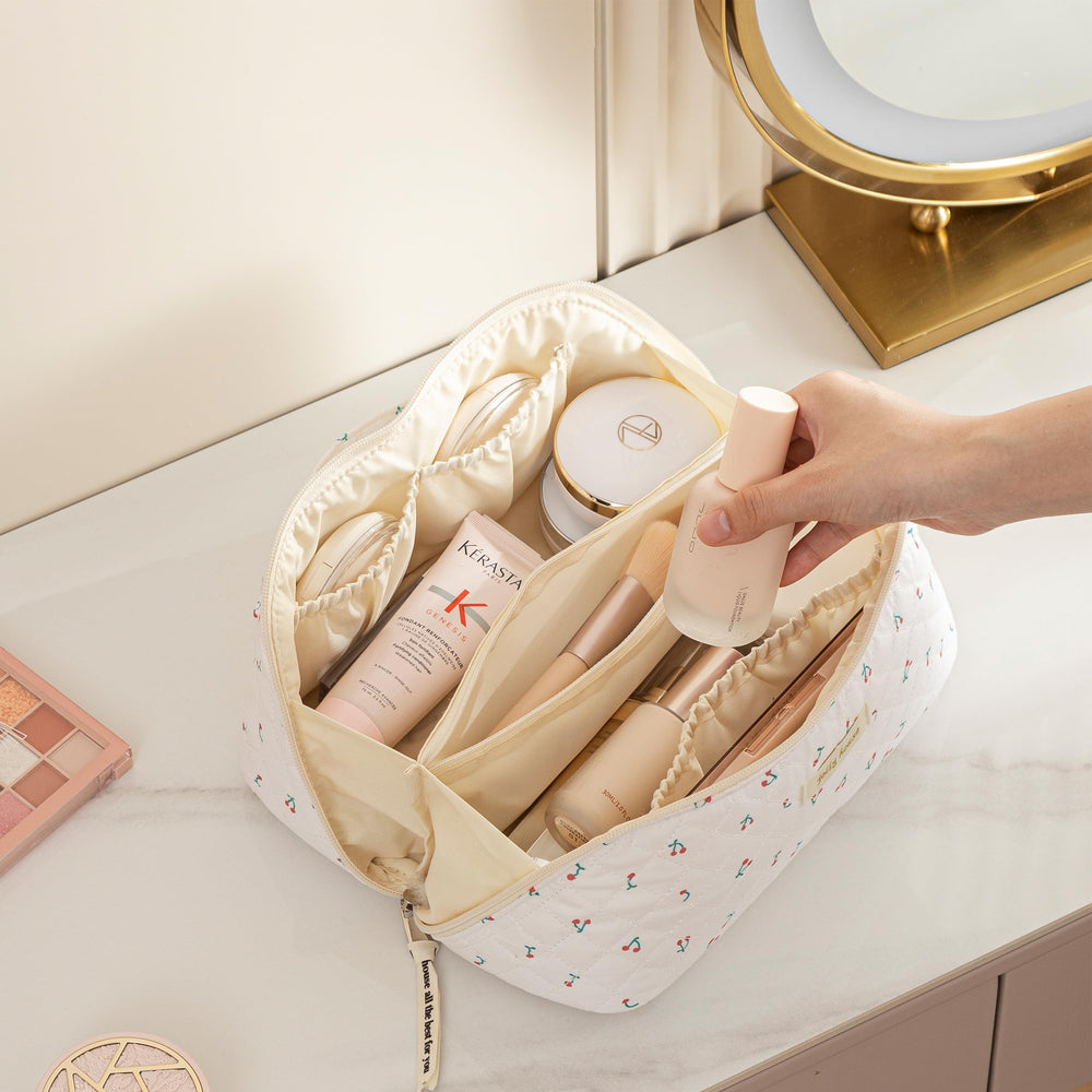 HBselect organizer makeup bag doubles as skincare and pencil pouch for daily use.