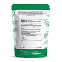 Close-up of H&C Henna powder organic leaves highlighting purity and plant-based color.