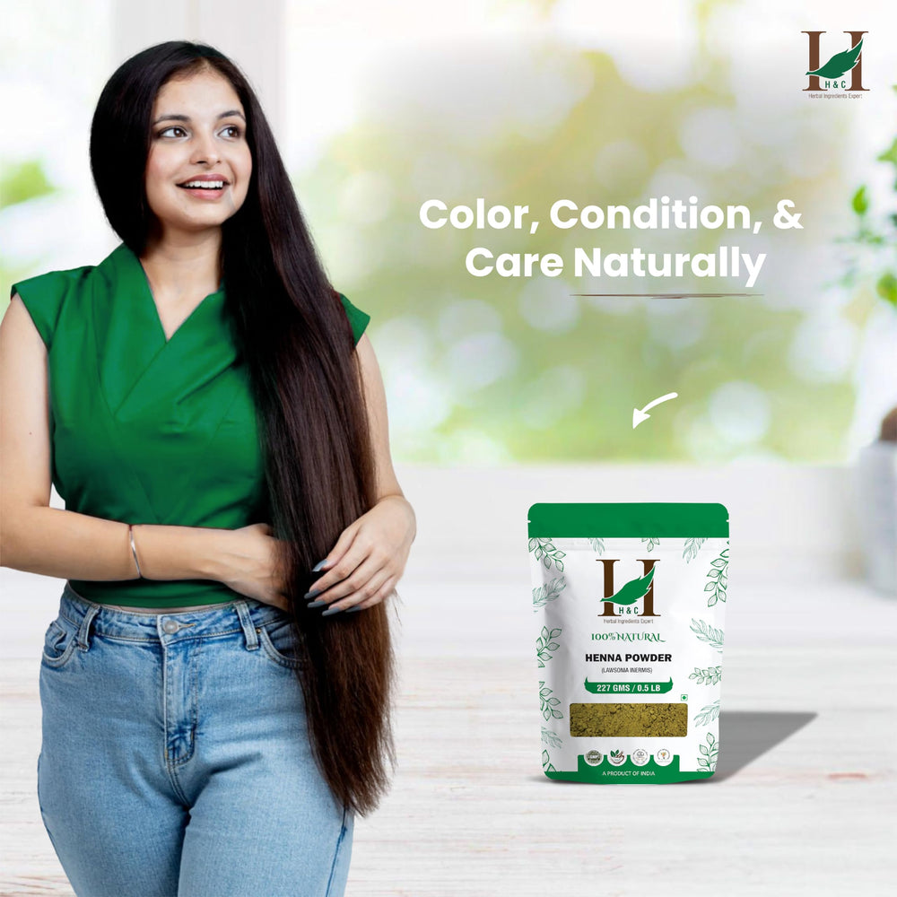 H&C triple sifted henna powder demonstrates smooth mixing for easy application.