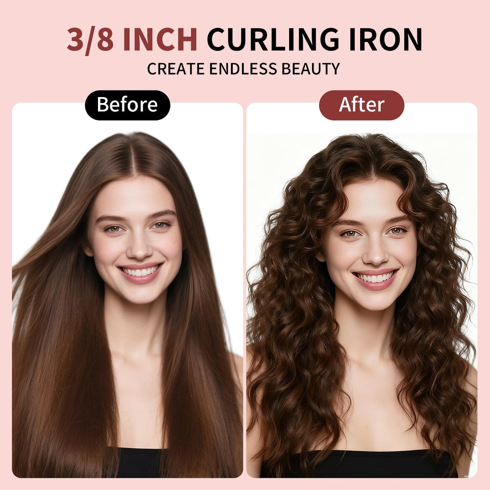HCAH compact curling iron handle highlights portable on-the-go styling