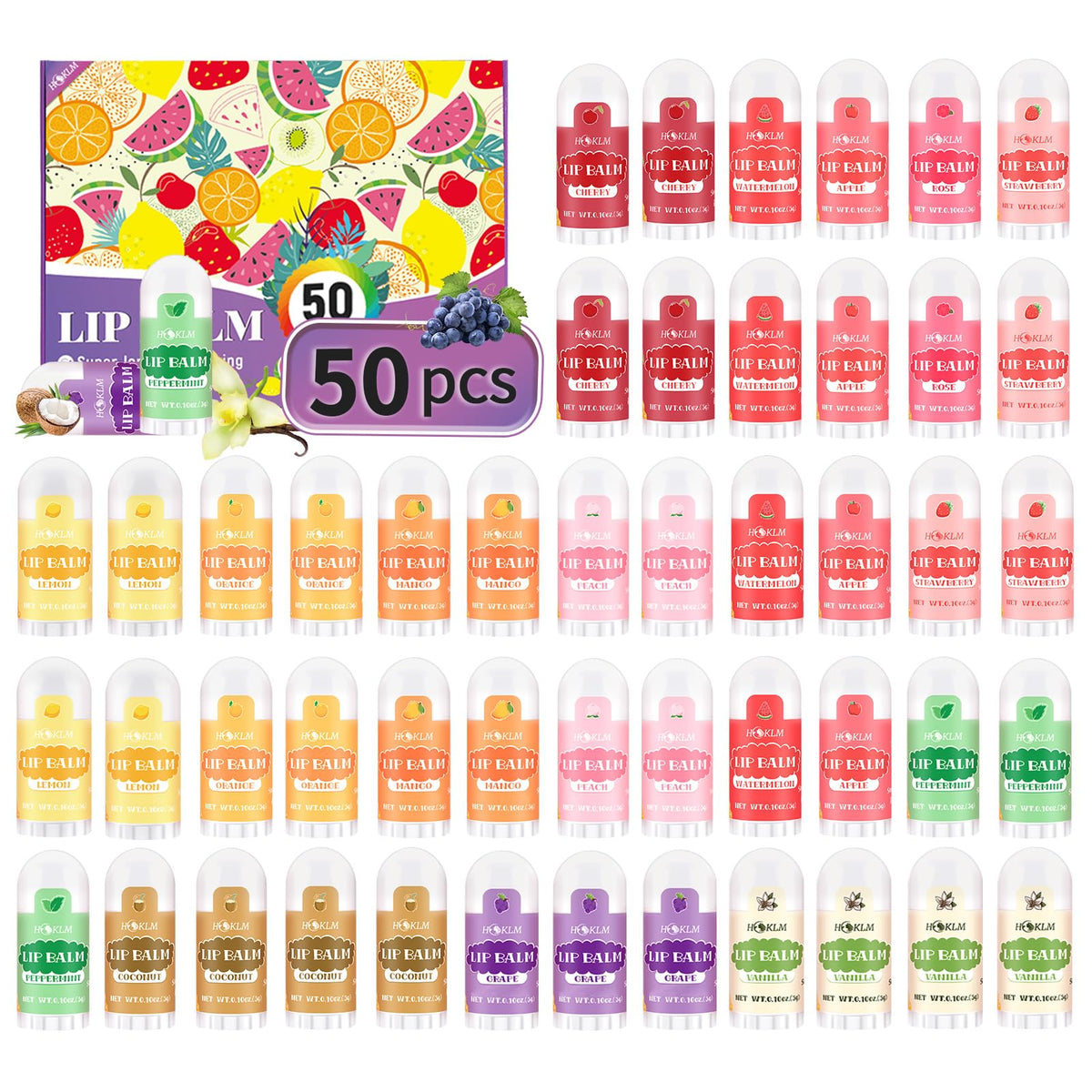 HCKLM mini lip balm pack apple flavor for everyday moisture