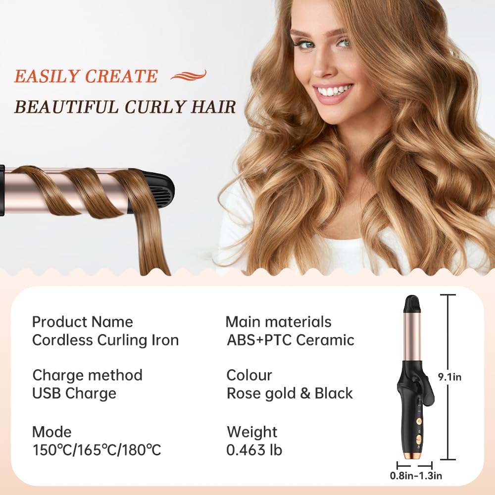 HCRTGAY cordless curling iron makes a thoughtful gift for beauty lovers.