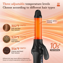 HCRTGAY hair curler offers dual-styling—curves or smooths for versatile everyday looks.