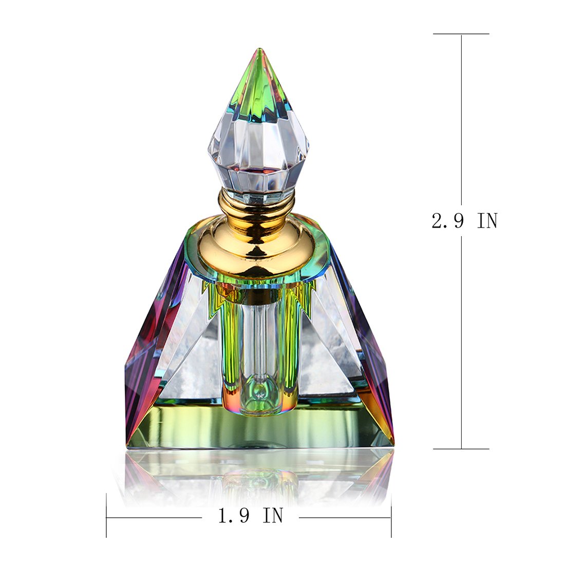 H&D HYALINE & DORA empty glass bottle on a reflective mirror for display