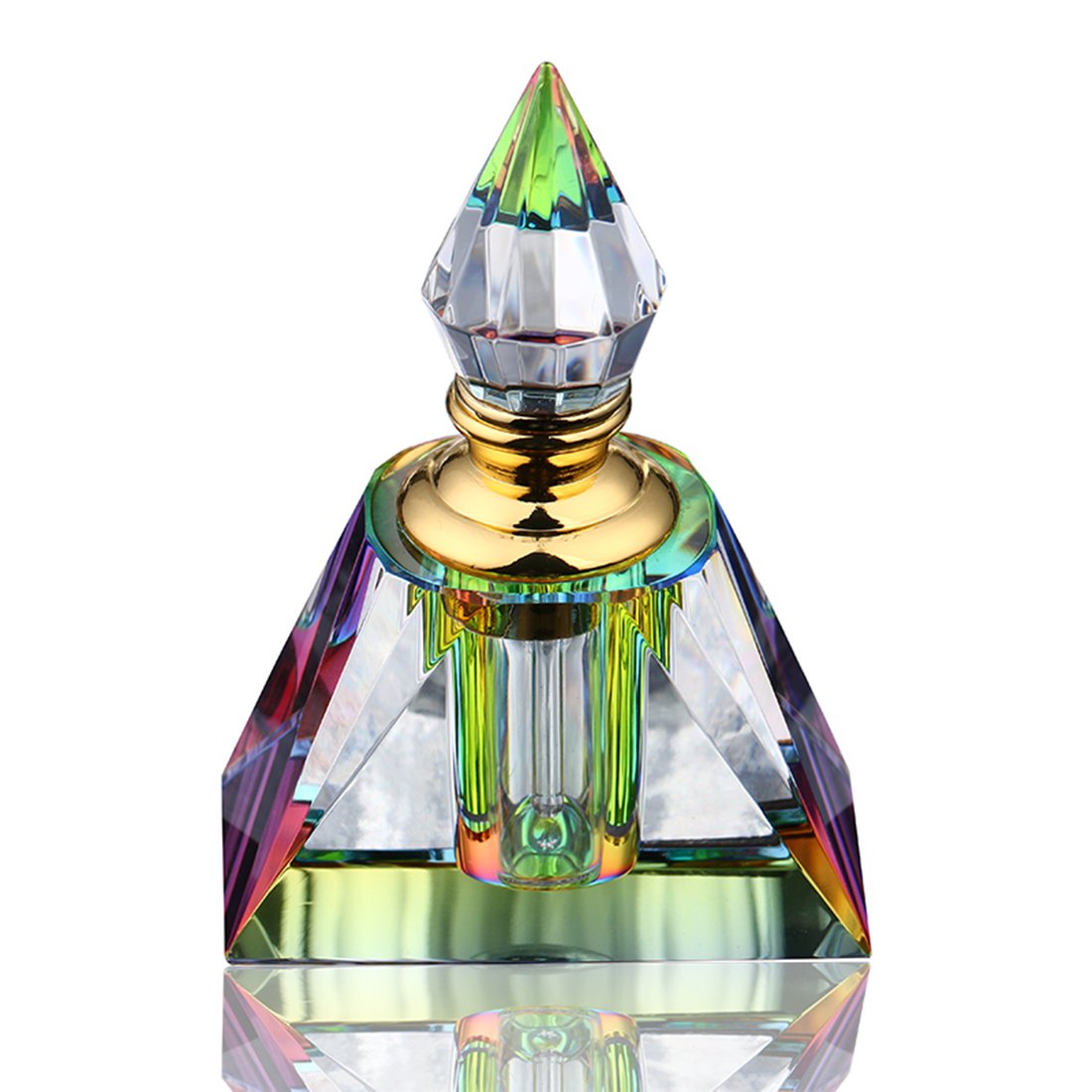 H&D HYALINE & DORA vintage Egyptian bottle close-up shows clear glass and refillable convenience for travel