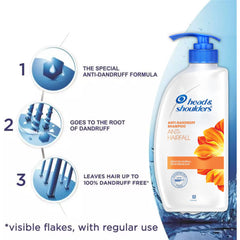 Head & Shoulders label closeup showcasing fresh scent and reliable branding.