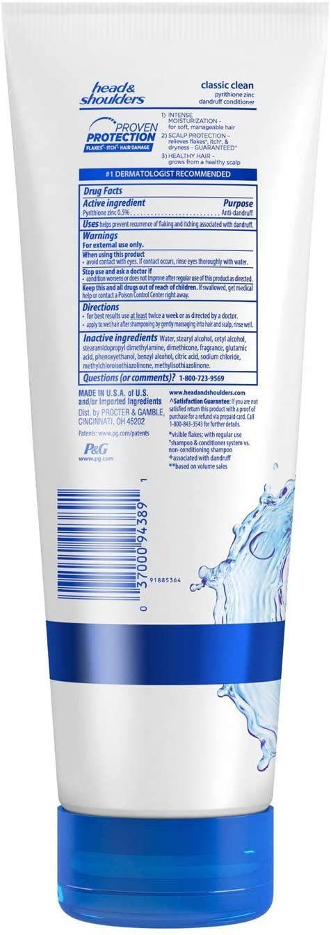 Head & Shoulders Classic Clean Conditioner pour enables easy application and even distribution.