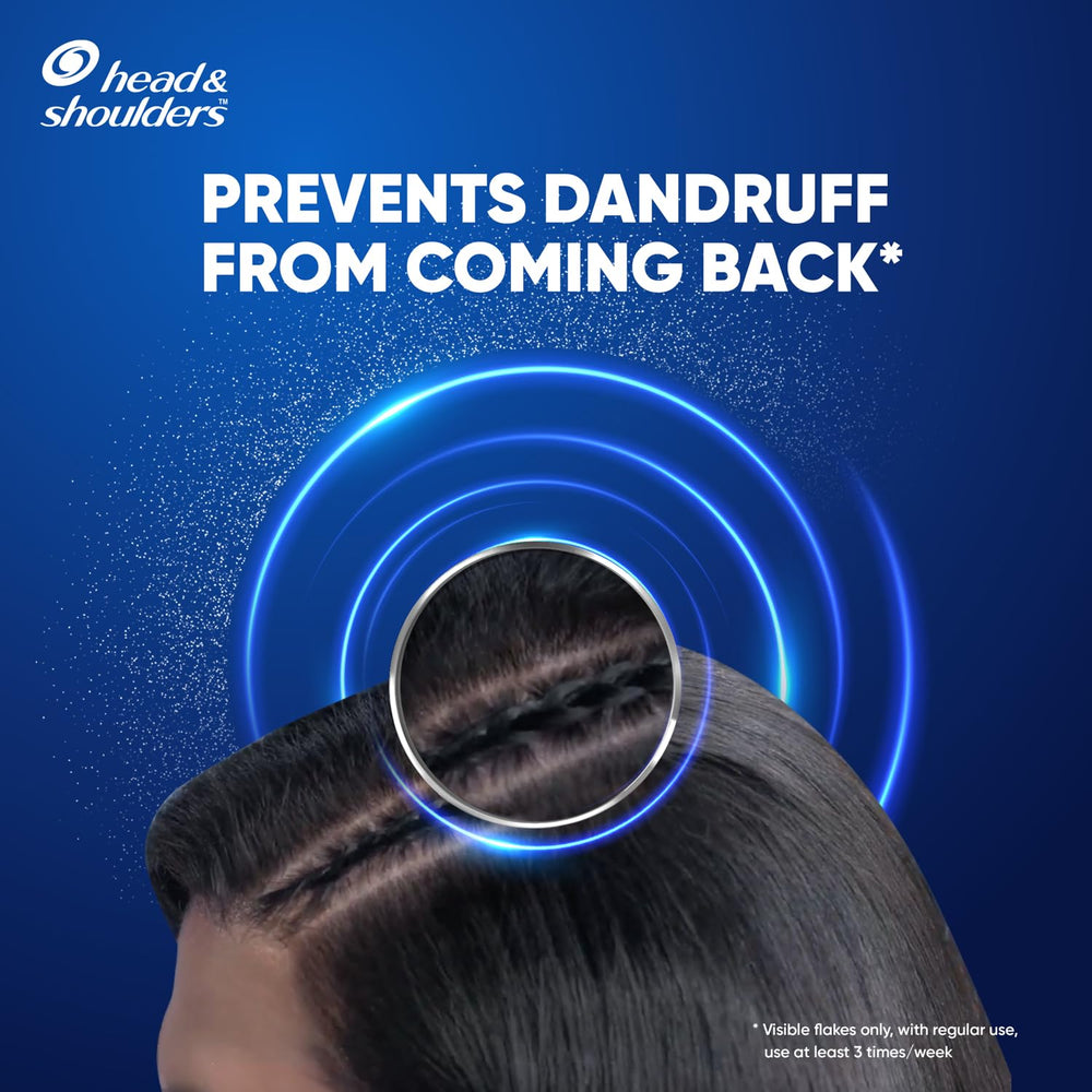 Head & Shoulders label highlights anti-dandruff formula for daily use