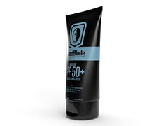 HeadBlade HeadLube SPF50 hand-application shows easy spread for hands and exposed areas.