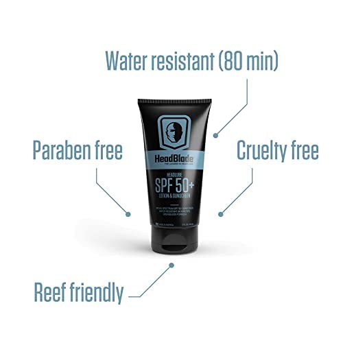 HeadBlade HeadLube SPF50 scalp-application emphasizes protection during workouts and outdoor activity.