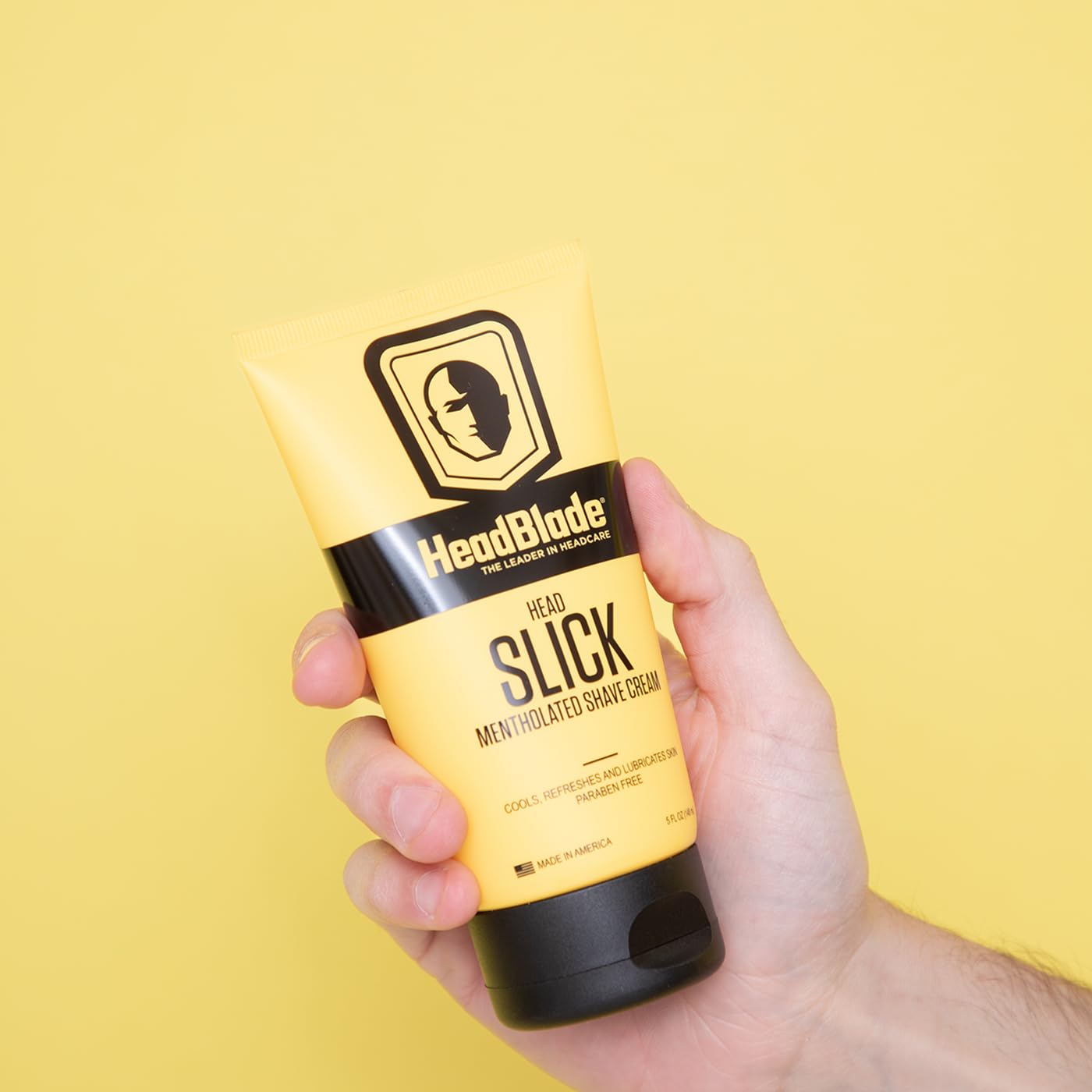 HeadBlade HeadSlick foam lather forms rich protection for scalp shaving