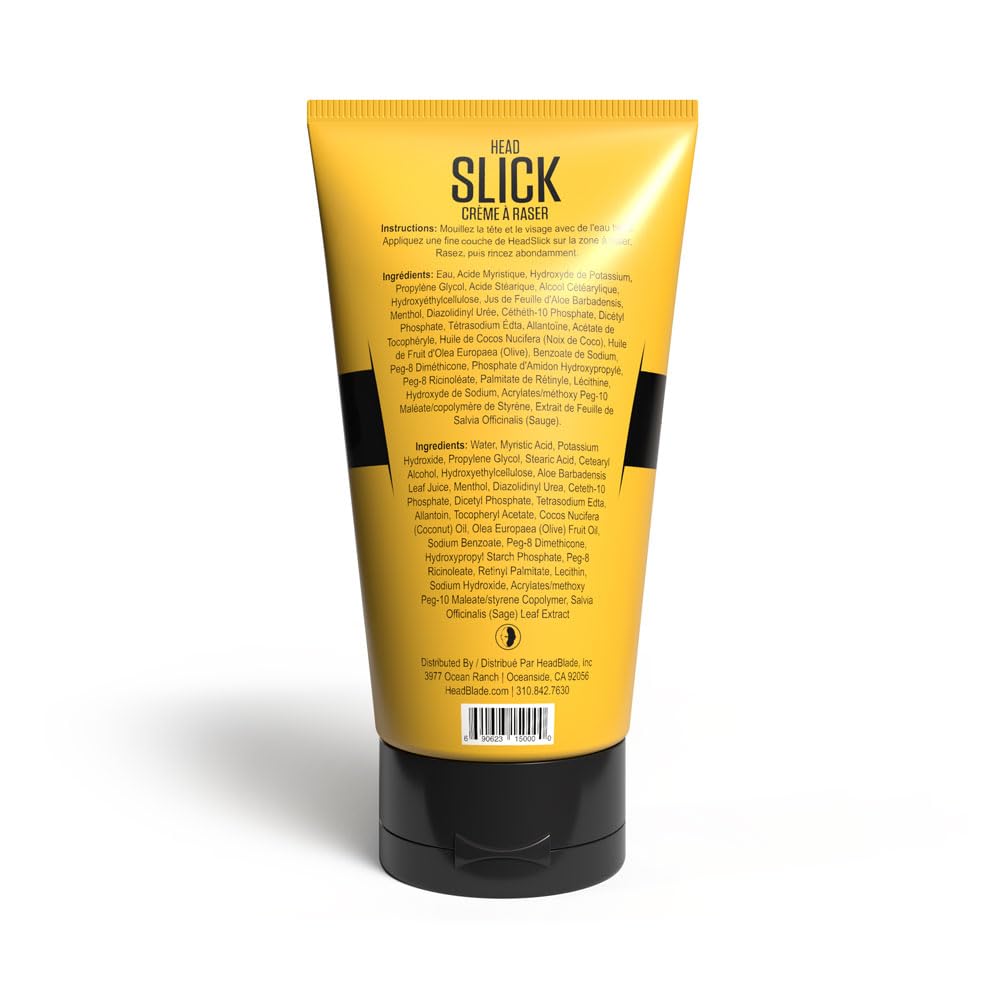 HeadBlade HeadSlick menthol cooling closeup highlighting refreshing irritation relief.