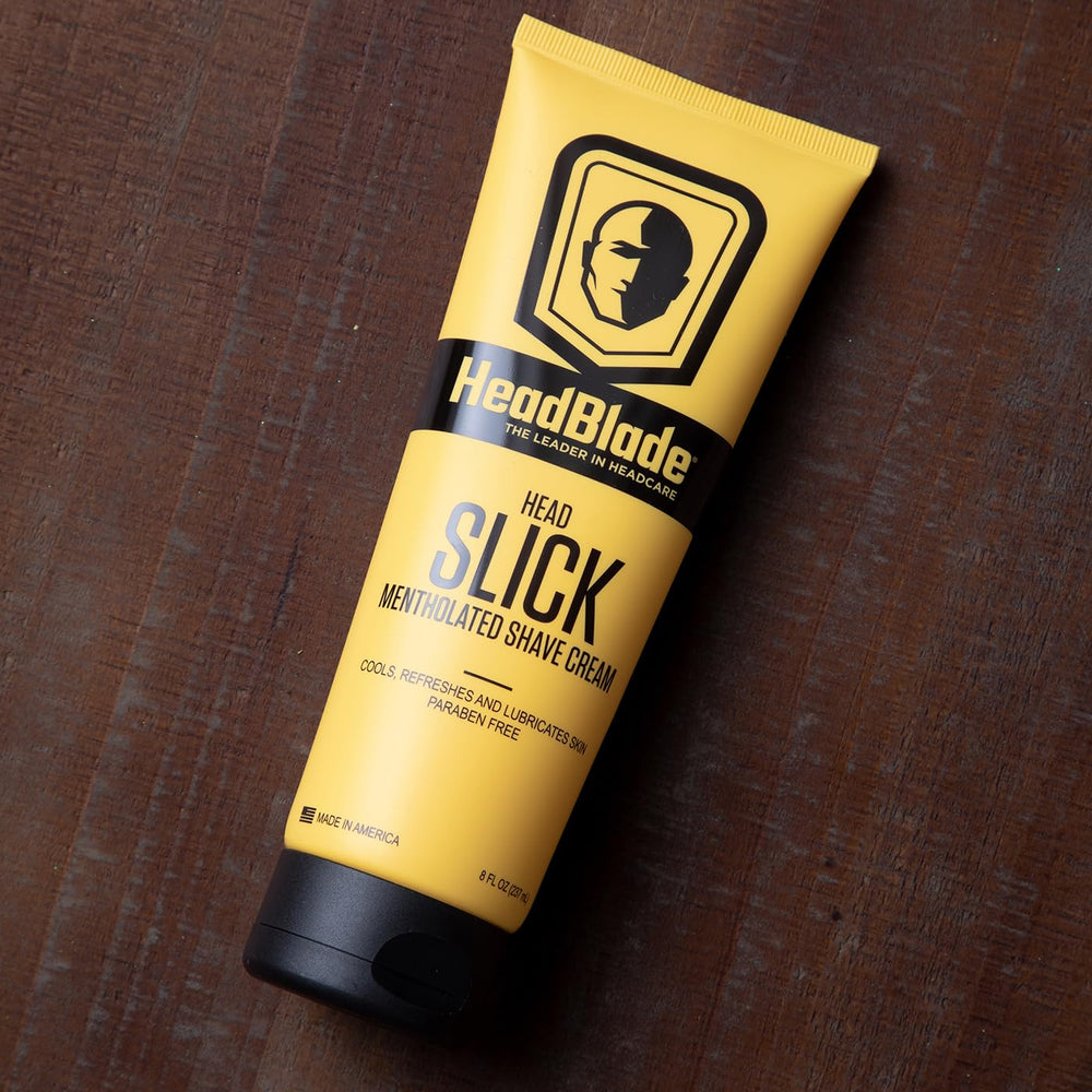 HeadBlade HeadSlick closeup reveals smooth texture and absence of dyes.