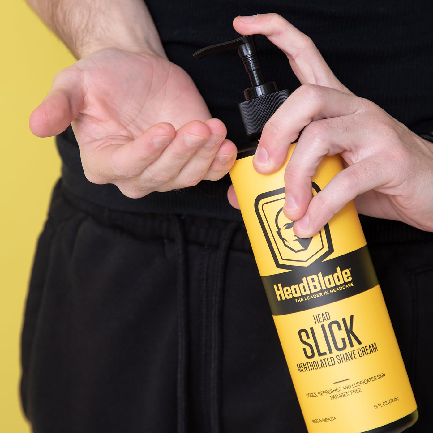 Menthol cooling in HeadSlick delivers a refreshing feel during shaving.