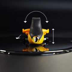 HeadBlade Moto dual suspension close-up showcases stability for a smoother pass.