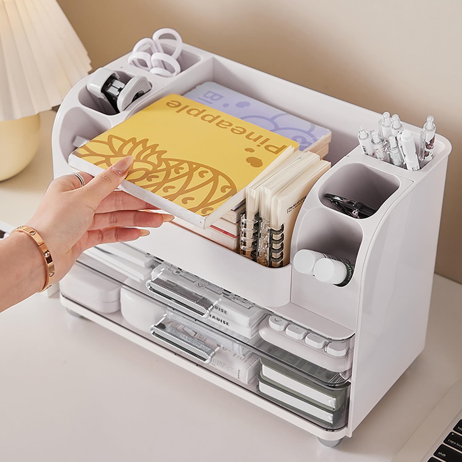 Heaime makeup organizer easy clean finish preserves like-new look
