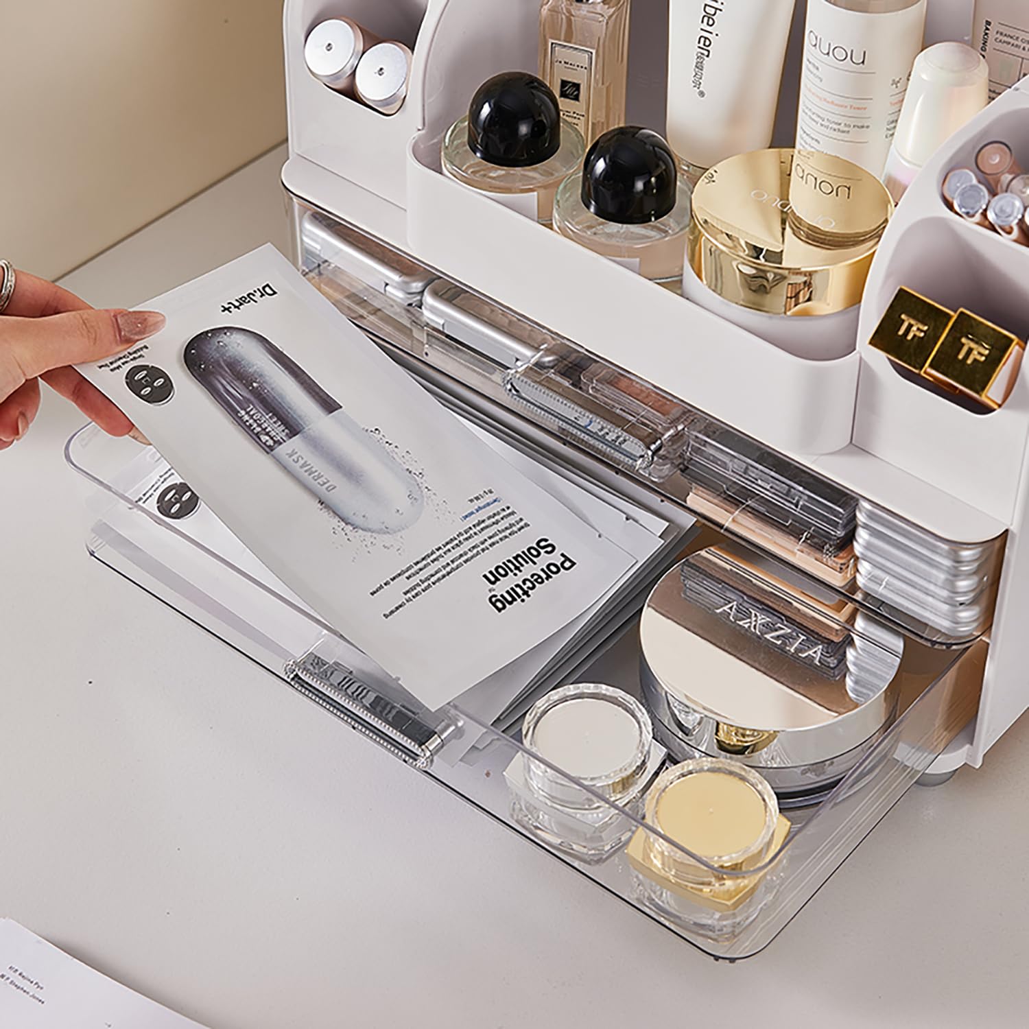 Heaime makeup organizer skincare tall bottles easily accessible