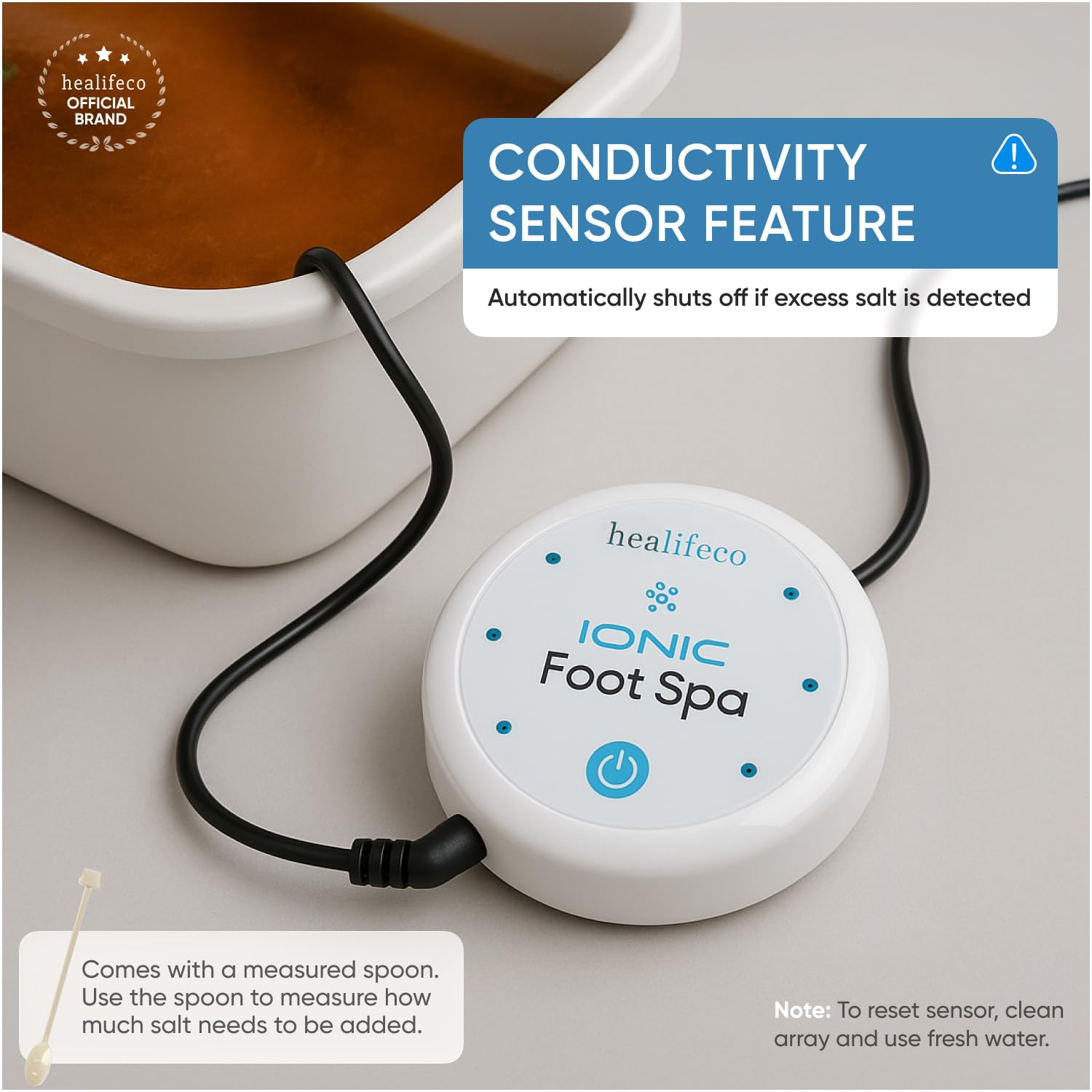 Healifeco Ionic Foot Spa instruction manual with quick-start tips