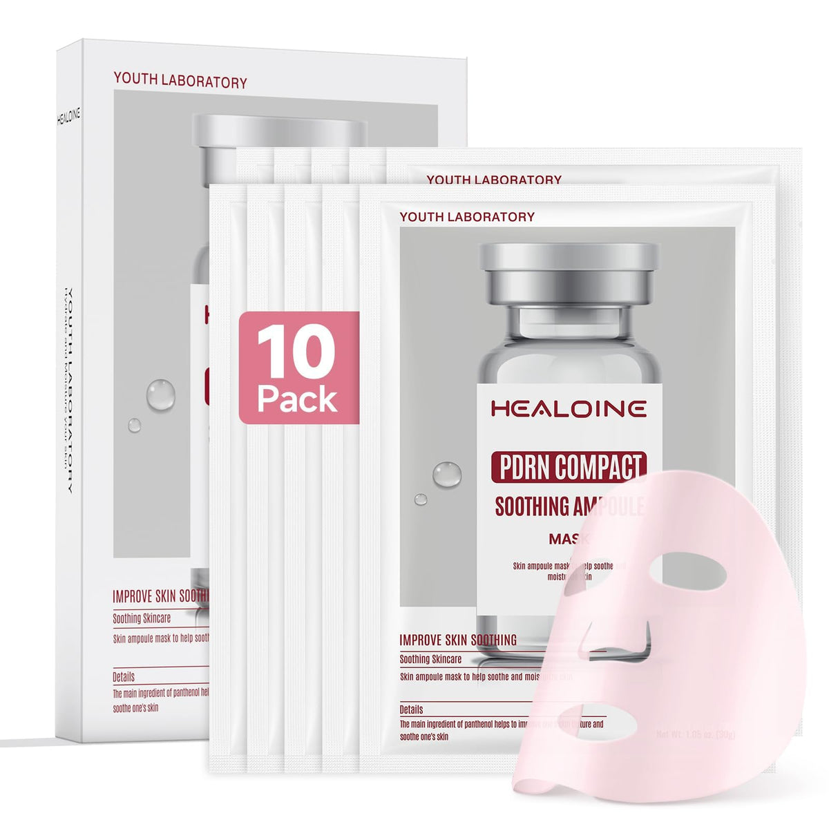 HEALOINE salmon-dna-pdrn pink deep collagen mask pack offering overnight hydration and glow