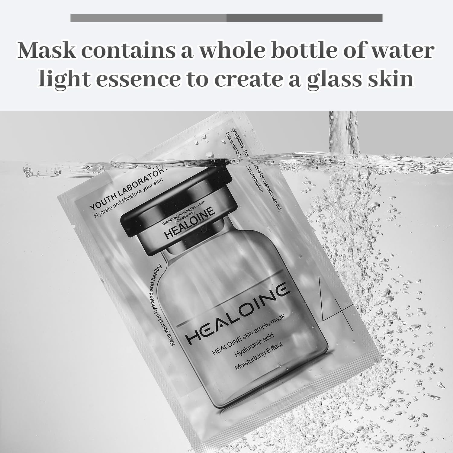 HEALOINE mask applied on face illustrating salon-grade absorption and fit
