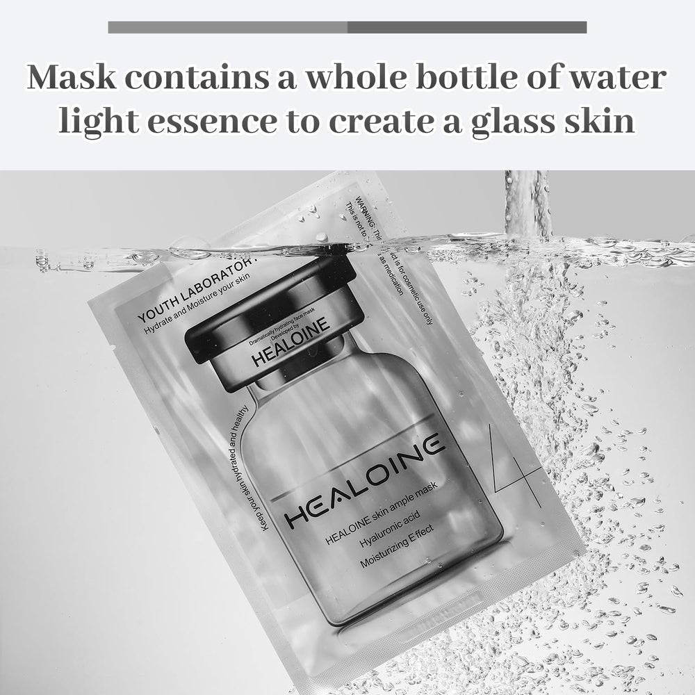 HEALOINE mask applied on face illustrating salon-grade absorption and fit