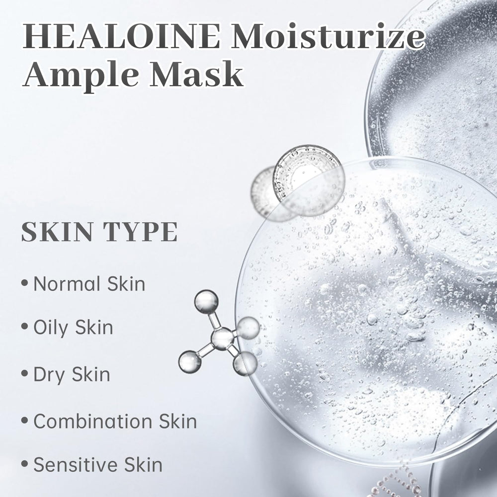 HEALOINE mask sheet texture demonstrates quick absorption into skin