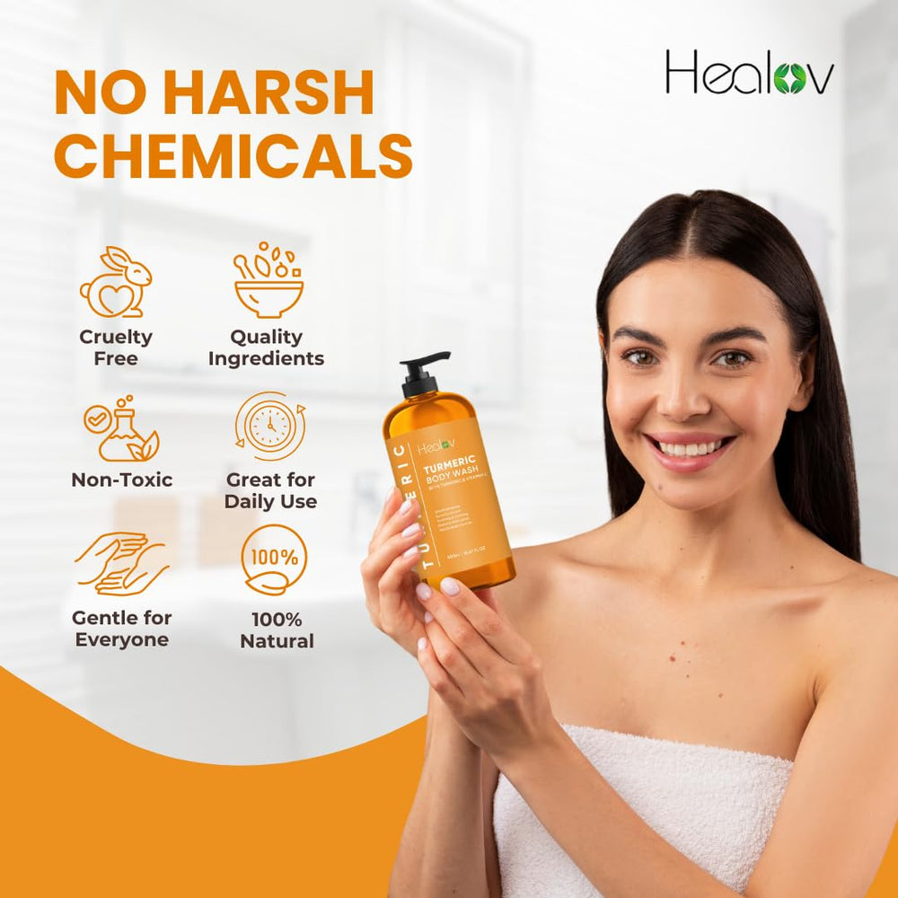 Healov Curcuma Exfoliante Suave: revela una piel más brillante tras el uso