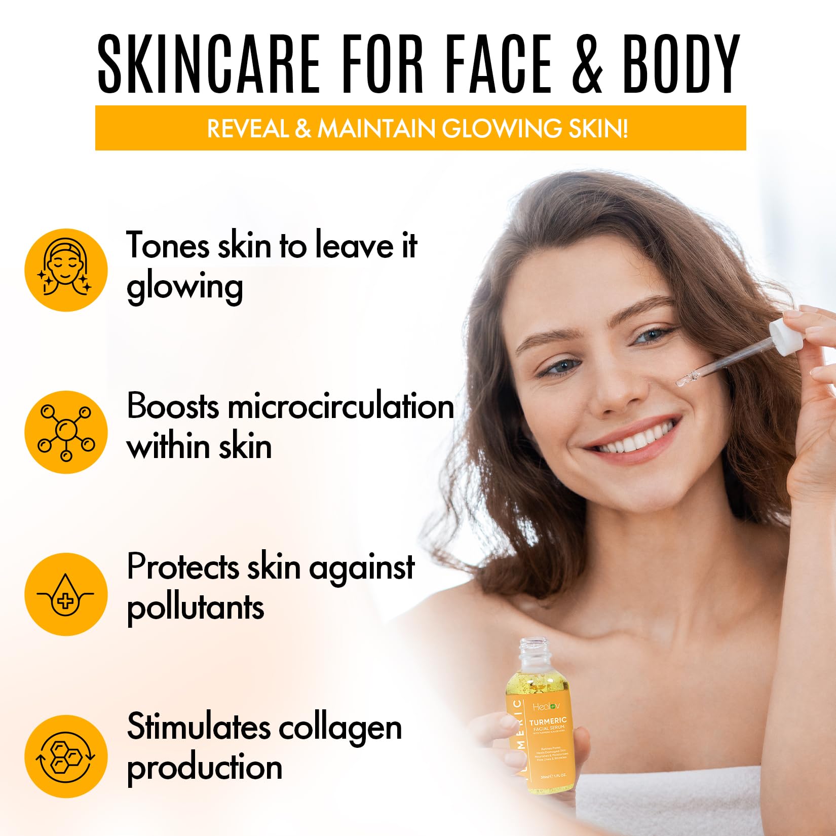 Healov turmeric skin cleanser with aloe cleanses and refreshes the skin