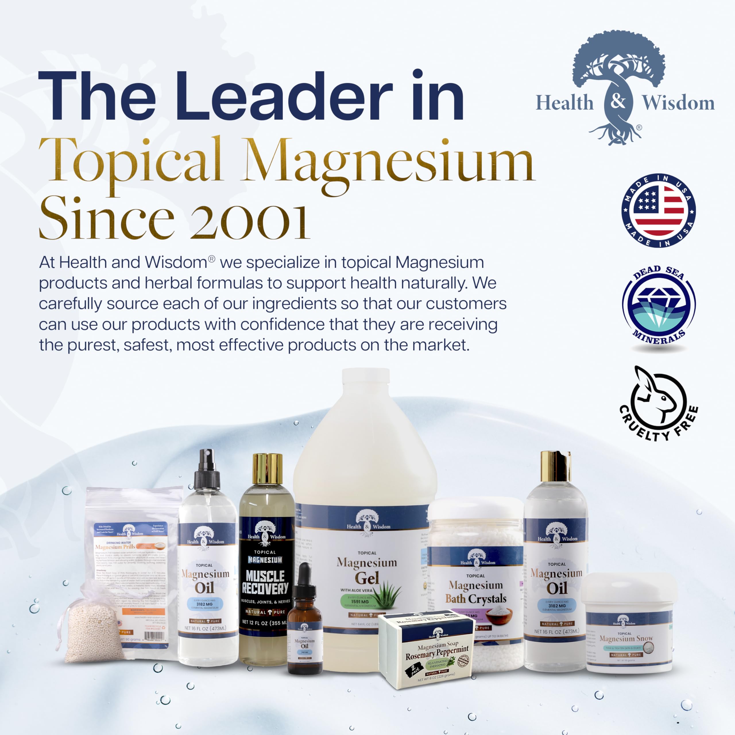 Health and Wisdom magnesium gel hair-scalp-care shows nourishing boost from seaweed-infused gel.