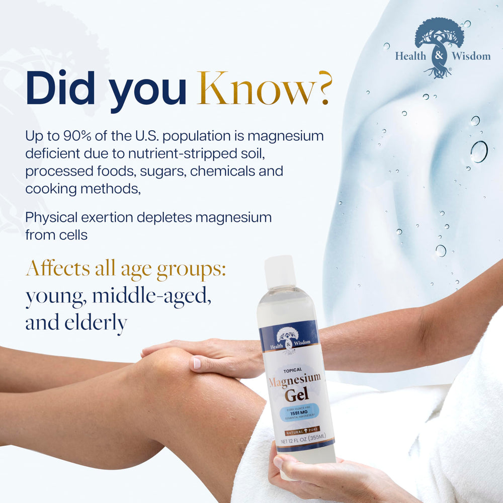 Health and Wisdom magnesium gel joint-comfort daily use for flexible movement.