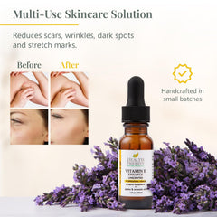 Health Priority Naturals organic Vitamin E Oil with jojoba and avocado for nourishment.