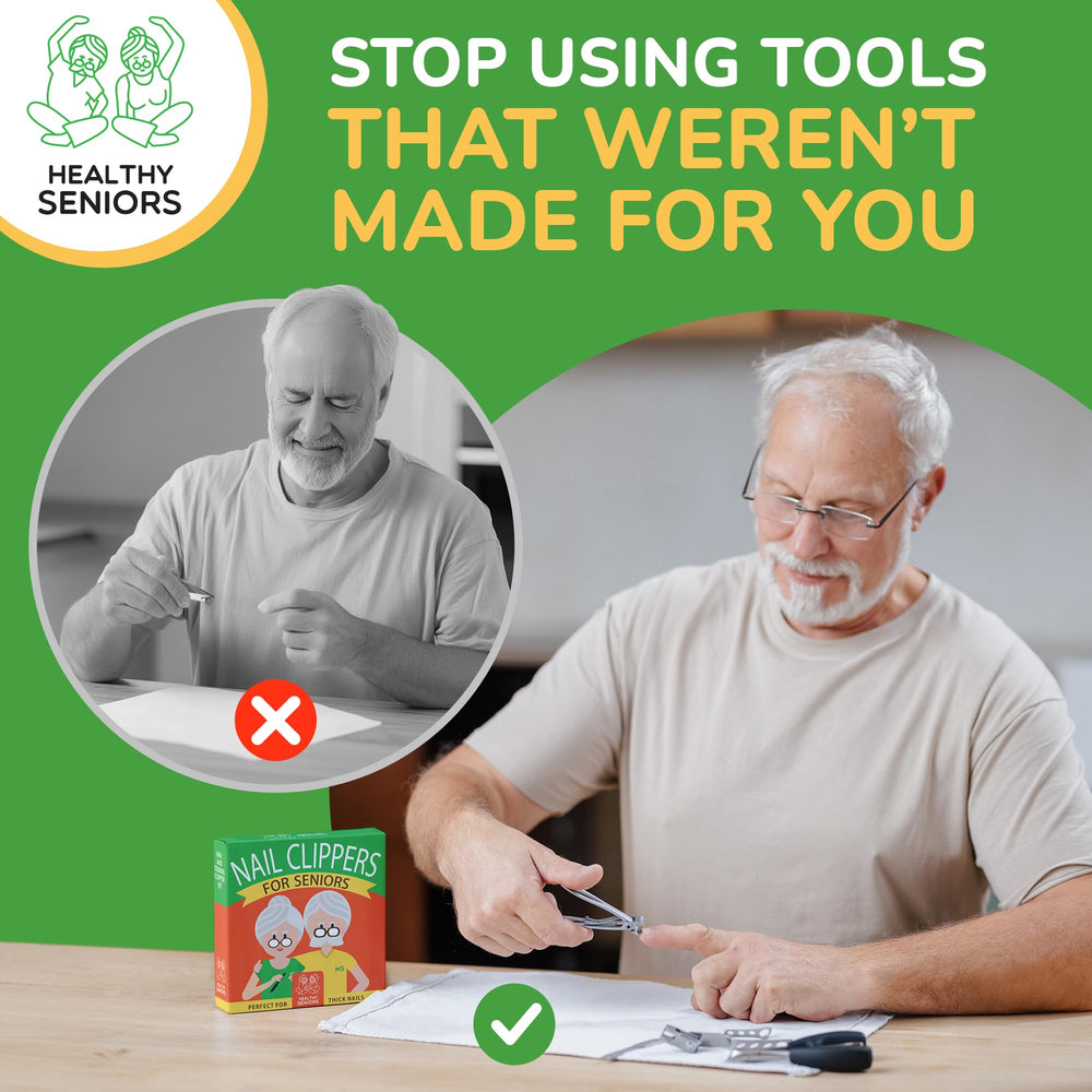 Healthy Seniors rotating head 360 clipper showing versatile angles for comfortable trimming.