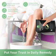 HEAMAVIN Tea Tree Oil Foot Soak in water promotes relaxation and odor control.