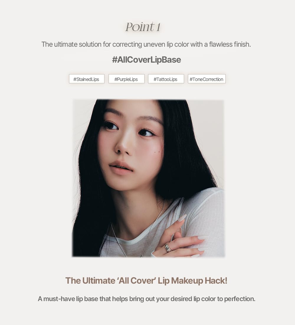 Heart Percent Dote On Mood All Cover Lip Base blank canvas effect for lip color