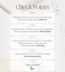 Heart Percent Dote On Mood All Cover Lip Base close-up shows even lip tone prep